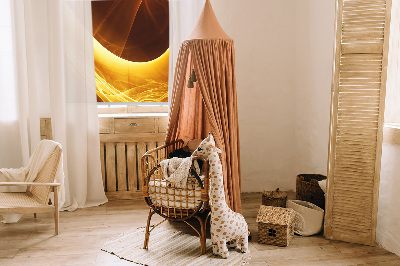Fabric roller blind for window Orange abstraction