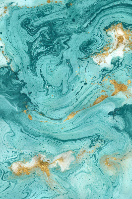 Blackout roller blind for window Turquoise granite