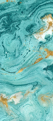Blackout roller blind for window Turquoise granite