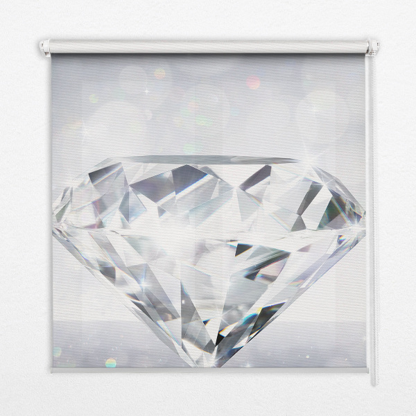 Fabric roller blind for window Diamonds
