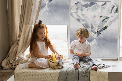 Fabric roller blind for window Diamonds
