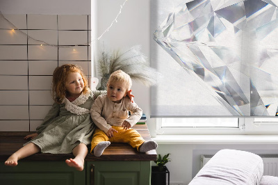 Fabric roller blind for window Diamonds