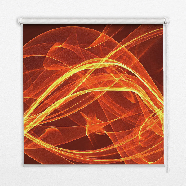 Blackout roller blind for window Orange abstraction