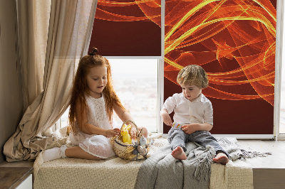 Blackout roller blind for window Orange abstraction