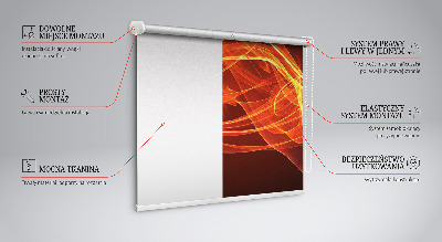 Blackout roller blind for window Orange abstraction