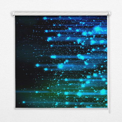 Blackout roller blind for window Blue hail