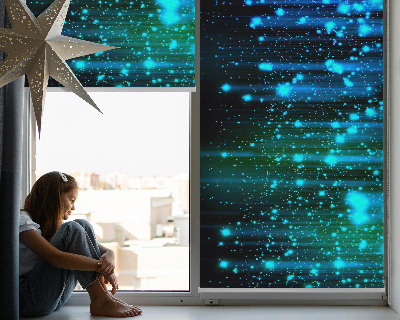 Blackout roller blind for window Blue hail