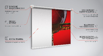 Blackout roller blind An apple doused with water