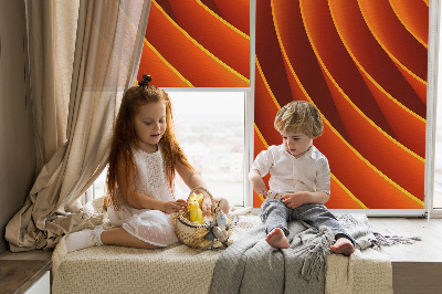 Blackout roller blind for window Orange abstraction