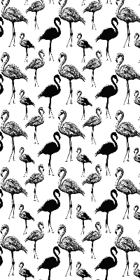 Fabric roller blind for window Black flamingos