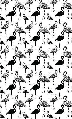 Fabric roller blind for window Black flamingos