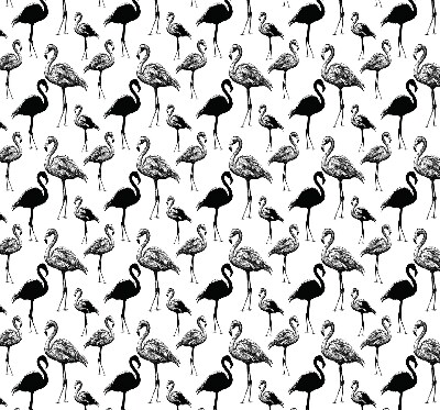 Fabric roller blind for window Black flamingos