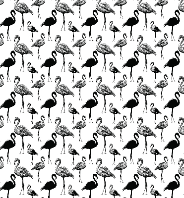 Fabric roller blind for window Black flamingos
