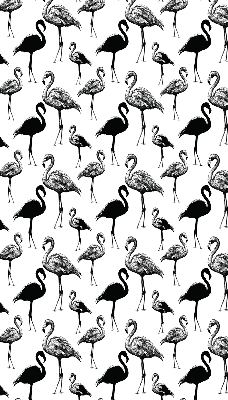 Fabric roller blind for window Black flamingos
