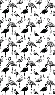 Fabric roller blind for window Black flamingos