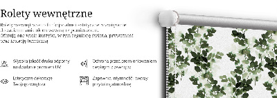 Blackout roller blind for window Leaves