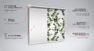 Blackout roller blind for window Leaves
