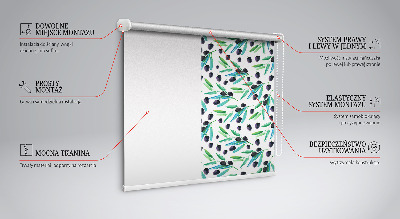 Blackout roller blind Leaves and plums