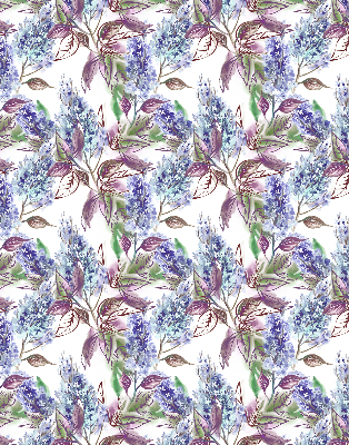 Blackout roller blind for window Summer flowers
