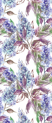 Blackout roller blind for window Summer flowers