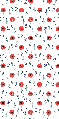 Blackout roller blind Poppy flowers