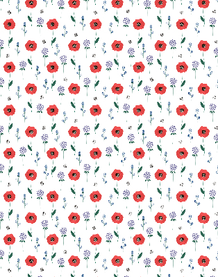 Blackout roller blind Poppy flowers
