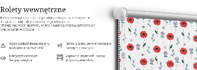 Blackout roller blind Poppy flowers