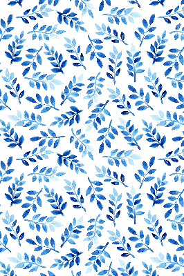 Blackout roller blind for window Blue leaves