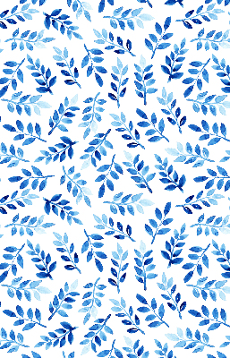Blackout roller blind for window Blue leaves