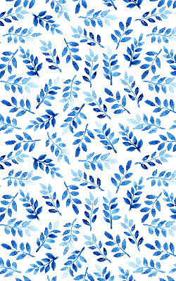 Blackout roller blind for window Blue leaves