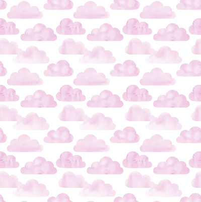 Fabric roller blind for window Pink clouds