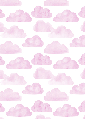 Fabric roller blind for window Pink clouds