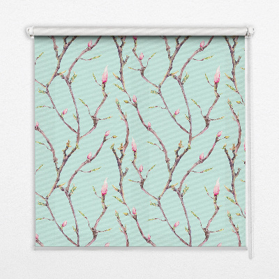 Fabric roller blind for window Twigs