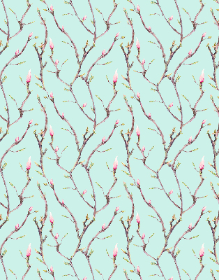Fabric roller blind for window Twigs