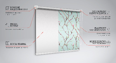 Fabric roller blind for window Twigs