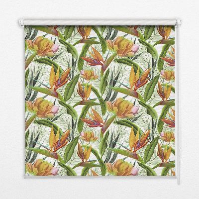 Blackout roller blind Exotic plants