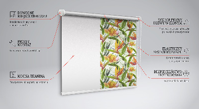 Blackout roller blind Exotic plants