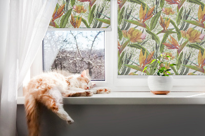 Blackout roller blind Exotic plants