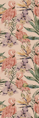 Blackout roller blind for window Flamingos and flowers