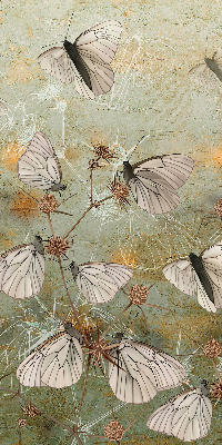 Fabric roller blind for window Butterflies in the meadow