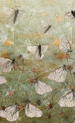 Fabric roller blind for window Butterflies in the meadow