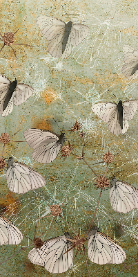 Fabric roller blind for window Butterflies in the meadow