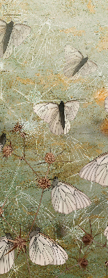 Fabric roller blind for window Butterflies in the meadow