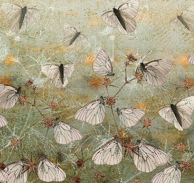 Fabric roller blind for window Butterflies in the meadow