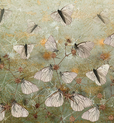 Fabric roller blind for window Butterflies in the meadow