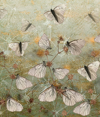 Fabric roller blind for window Butterflies in the meadow