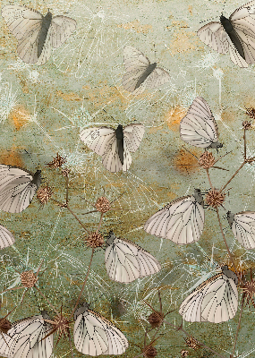 Fabric roller blind for window Butterflies in the meadow