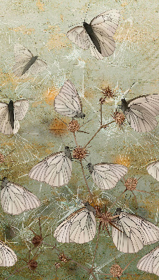 Fabric roller blind for window Butterflies in the meadow