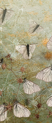 Fabric roller blind for window Butterflies in the meadow