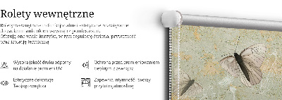 Fabric roller blind for window Butterflies in the meadow
